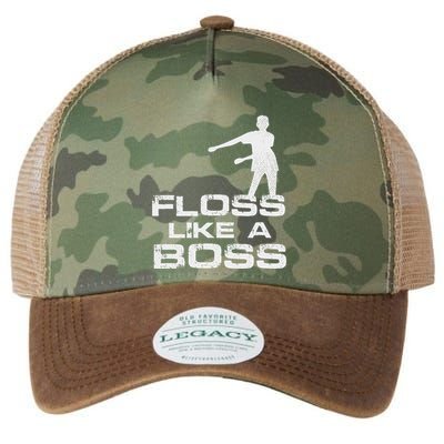 Floss Like A Boss Funny Dance Distress Legacy Tie Dye Trucker Hat