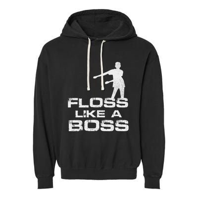 Floss Like A Boss Funny Dance Distress Garment-Dyed Fleece Hoodie