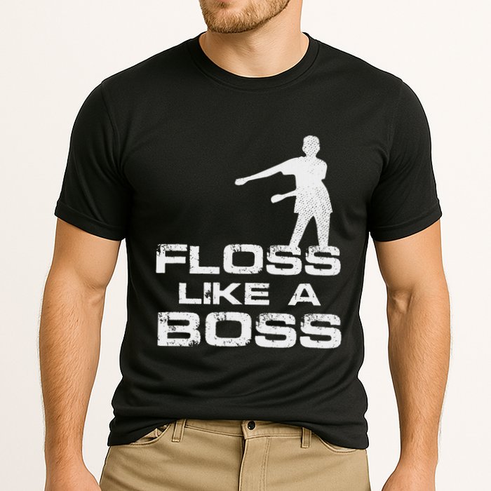 Floss Like A Boss Funny Dance Distress Performance Shirt