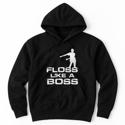 Floss Like A Boss Funny Dance Distress Hoodie