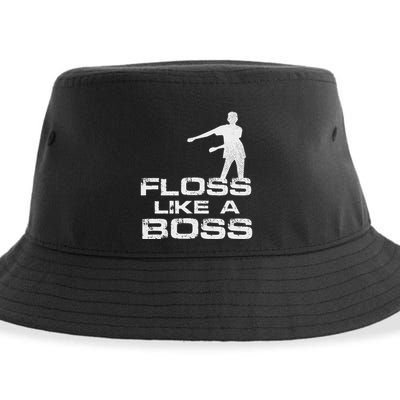 Floss Like A Boss Funny Dance Distress Sustainable Bucket Hat
