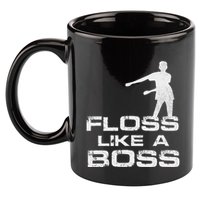 Floss Like A Boss Funny Dance Distress 11oz C Handle Ceramic Mug