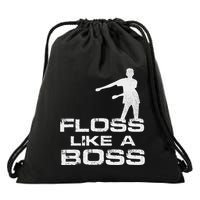 Floss Like A Boss Funny Dance Distress Drawstring Bag