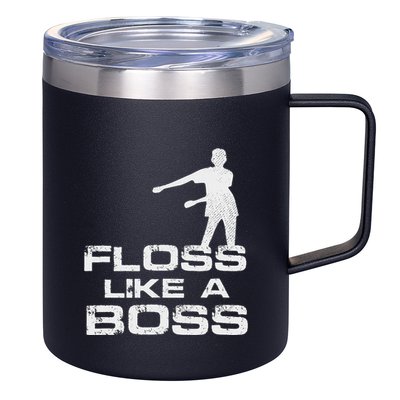 Floss Like A Boss Funny Dance Distress 12oz Stainless Steel Coffee Mug