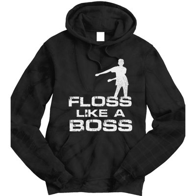 Floss Like A Boss Funny Dance Distress Tie Dye Hoodie