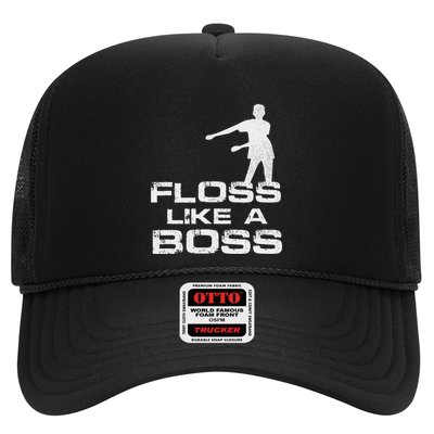 Floss Like A Boss Funny Dance Distress Trucker Hat