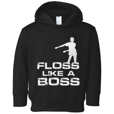 Floss Like A Boss Funny Dance Distress Toddler Hoodie