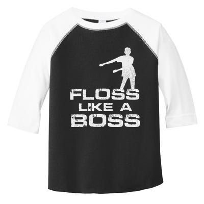 Floss Like A Boss Funny Dance Distress Toddler Fine Jersey T-Shirt