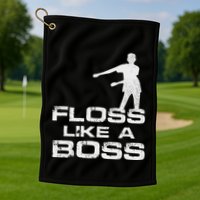 Floss Like A Boss Funny Dance Distress Golf Towel