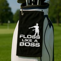 Floss Like A Boss Funny Dance Distress Golf Towel