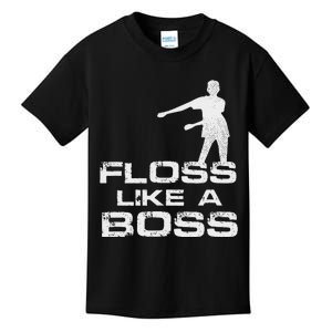 Floss Like A Boss Funny Dance Distress Kids T-Shirt