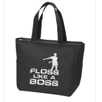 Floss Like A Boss Funny Dance Distress Zip Tote Bag