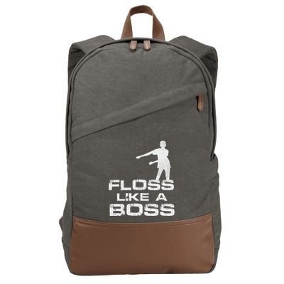 Floss Like A Boss Funny Dance Distress Cotton Canvas Backpack