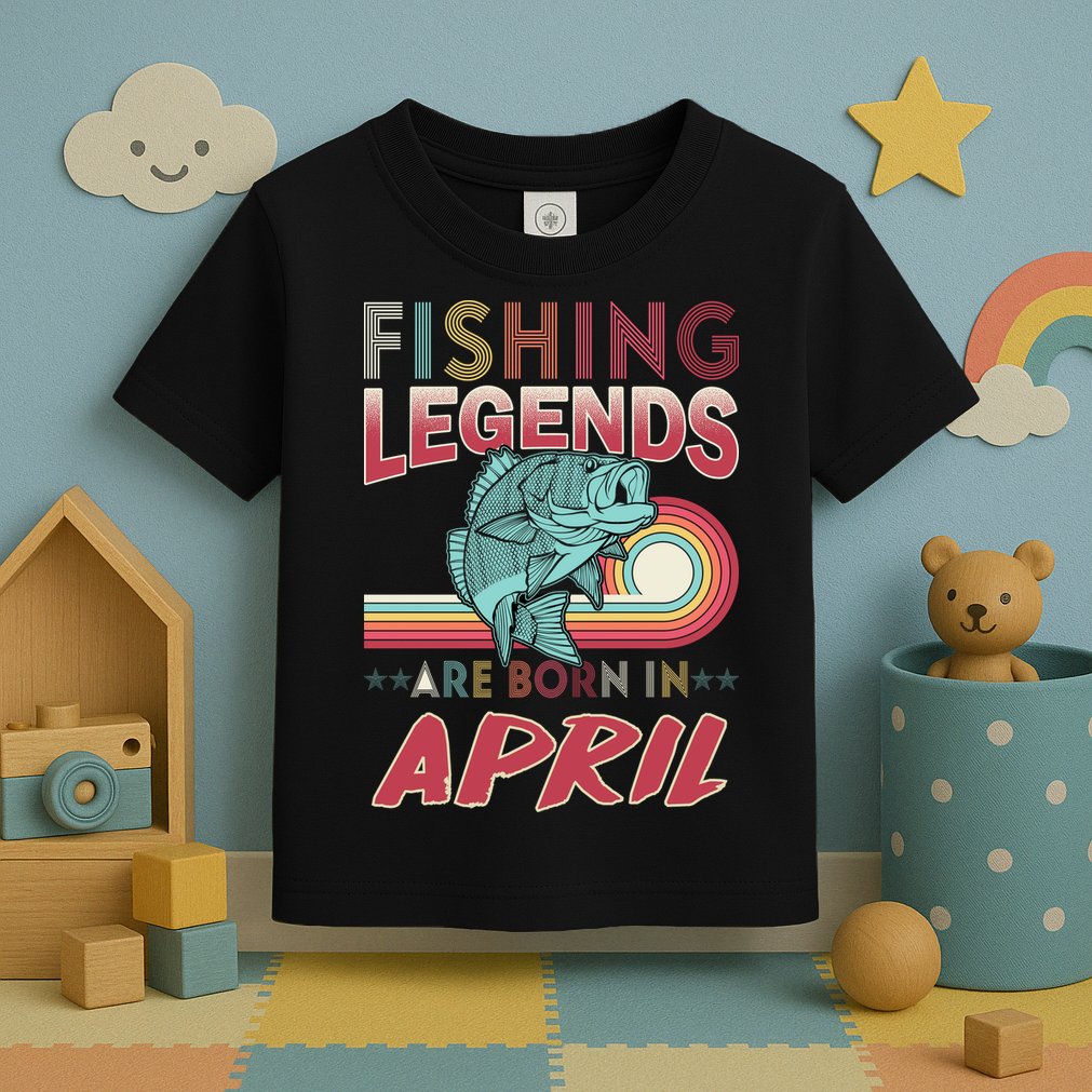 Fishing Legends Are Born In April Toddler T-Shirt