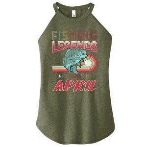 Fishing Legends Are Born In April Women's Perfect Tri Rocker Tank