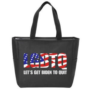 Funny LGBTQ Anti Biden Let's Get Biden To Quite Zip Tote Bag