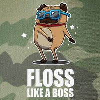 Floss Like A Boss Pug Floss Dance Dog Legacy Tie Dye Trucker Hat