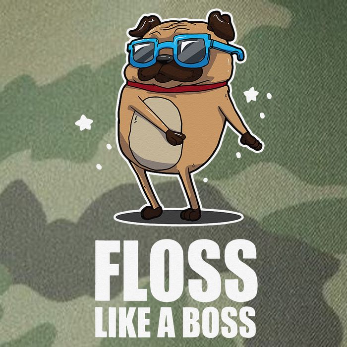 Floss Like A Boss Pug Floss Dance Dog Legacy Tie Dye Trucker Hat