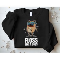 Floss Like A Boss Pug Floss Dance Dog Sweatshirt