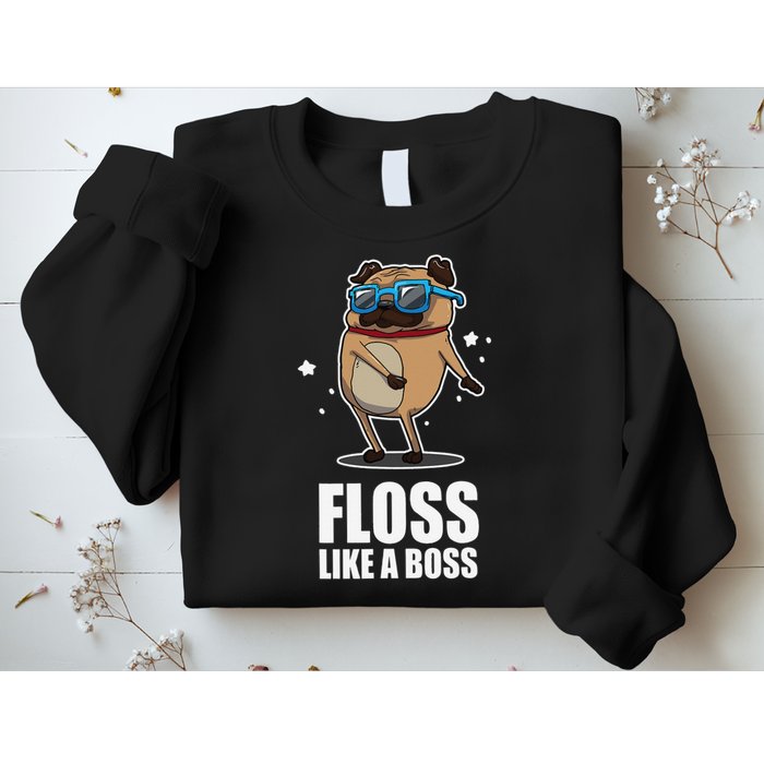 Floss Like A Boss Pug Floss Dance Dog Sweatshirt