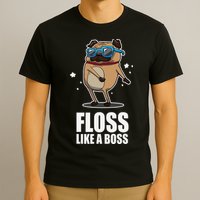 Floss Like A Boss Pug Floss Dance Dog T-Shirt