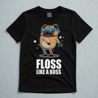 Floss Like A Boss Pug Floss Dance Dog T-Shirt