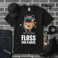 Floss Like A Boss Pug Floss Dance Dog Tall T-Shirt