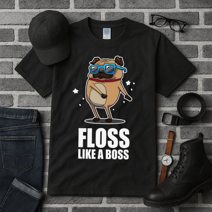 Floss Like A Boss Pug Floss Dance Dog Tall T-Shirt