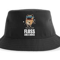 Floss Like A Boss Pug Floss Dance Dog Sustainable Bucket Hat