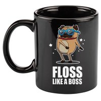 Floss Like A Boss Pug Floss Dance Dog 11oz C Handle Ceramic Mug