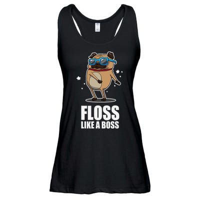 Floss Like A Boss Pug Floss Dance Dog Ladies Essential Flowy Tank
