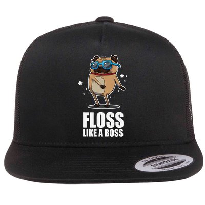 Floss Like A Boss Pug Floss Dance Dog Flatbill Hat