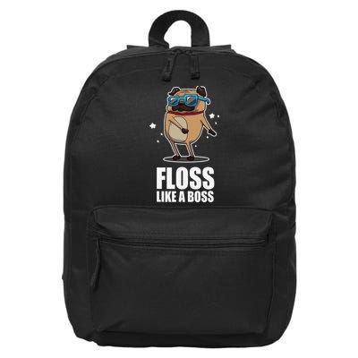 Floss Like A Boss Pug Floss Dance Dog 16 in Basic Backpack