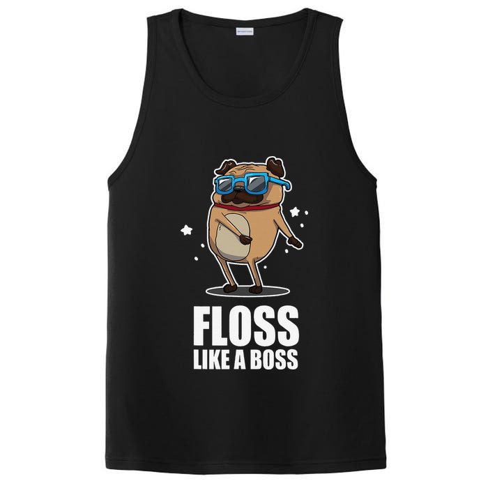 Floss Like A Boss Pug Floss Dance Dog PosiCharge Competitor Tank