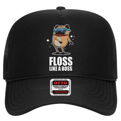 Floss Like A Boss Pug Floss Dance Dog Trucker Hat