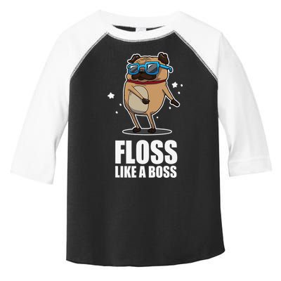 Floss Like A Boss Pug Floss Dance Dog Toddler Fine Jersey T-Shirt