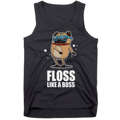 Floss Like A Boss Pug Floss Dance Dog Tank Top