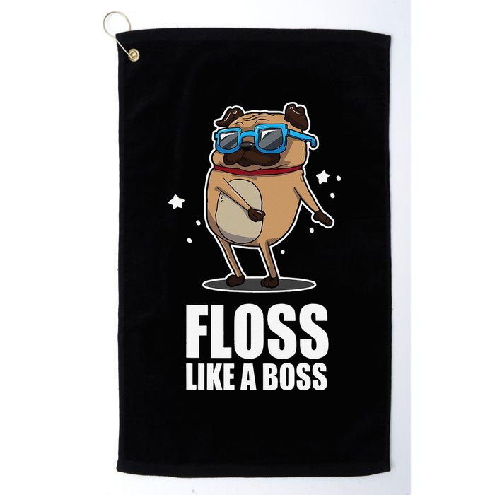 Floss Like A Boss Pug Floss Dance Dog Golf Towel