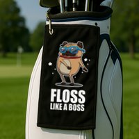 Floss Like A Boss Pug Floss Dance Dog Golf Towel