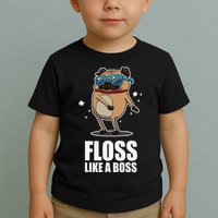 Floss Like A Boss Pug Floss Dance Dog Toddler T-Shirt