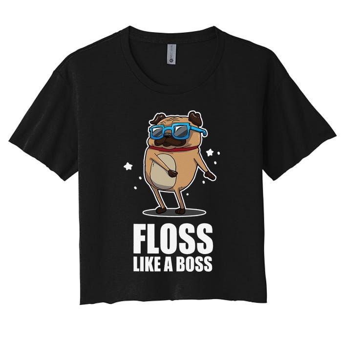 Floss Like A Boss Pug Floss Dance Dog Crop Top