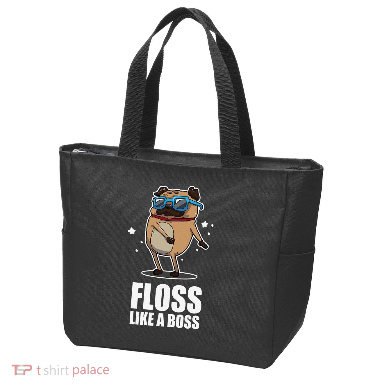 Floss Like A Boss Pug Floss Dance Dog Zip Tote Bag