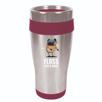 Floss Like A Boss Pug Floss Dance Dog 16oz Travel Tumbler