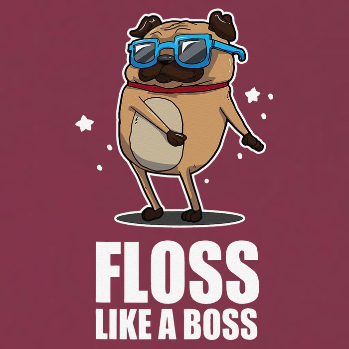 Floss Like A Boss Pug Floss Dance Dog 16oz Travel Tumbler