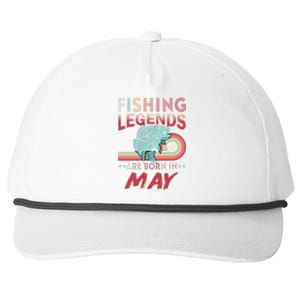 Fishing Legends Are Born In May Snapback Five-Panel Rope Hat