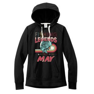 Fishing Legends Are Born In May Women's Fleece Hoodie