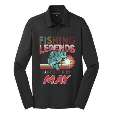 Fishing Legends Are Born In May Silk Touch Performance Long Sleeve Polo