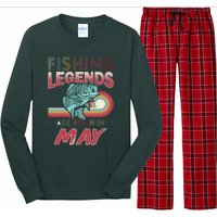 Fishing Legends Are Born In May Long Sleeve Pajama Set