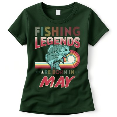 Fishing Legends Are Born In May Womens T-Shirt