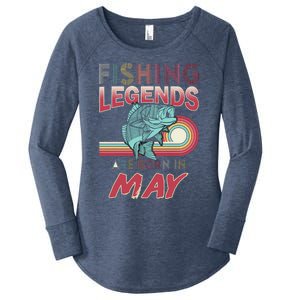 Fishing Legends Are Born In May Women's Perfect Tri Tunic Long Sleeve Shirt